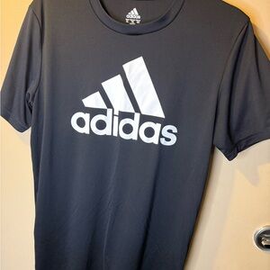 Adidas Men's Charcoal Tee with White Logo